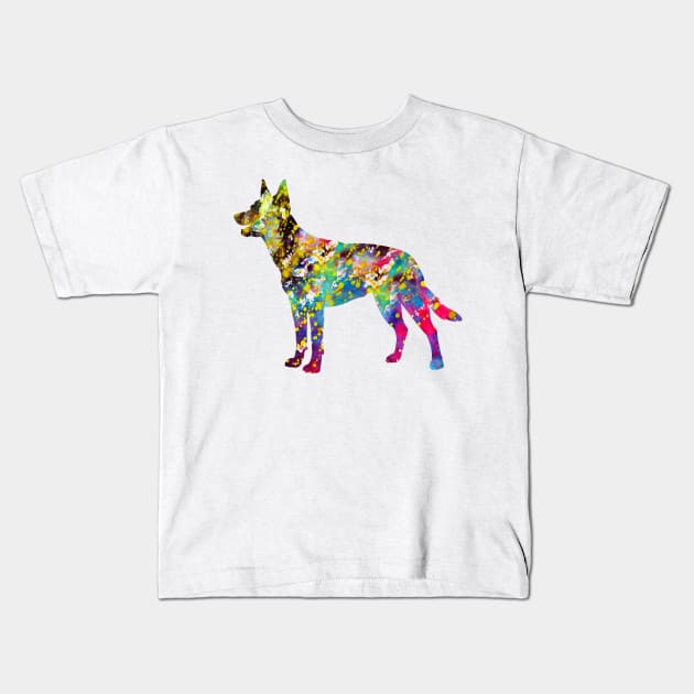 Kelpie dog Kids T-Shirt by erzebeth